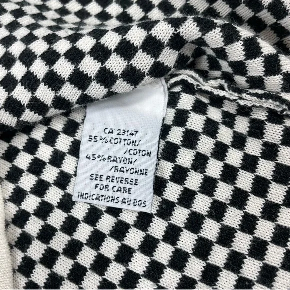 🔥Talbots Made in Italy Black White Checker Cardigan Sweater Set Women Size S - Picture 8 of 15
